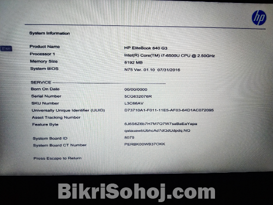 Hp EliteBook 840G3